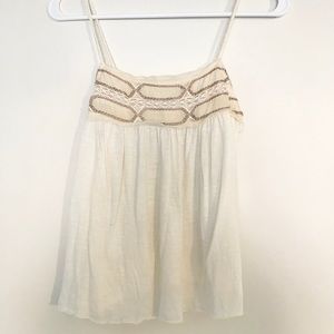 American Eagle Neckline Embroidered Top